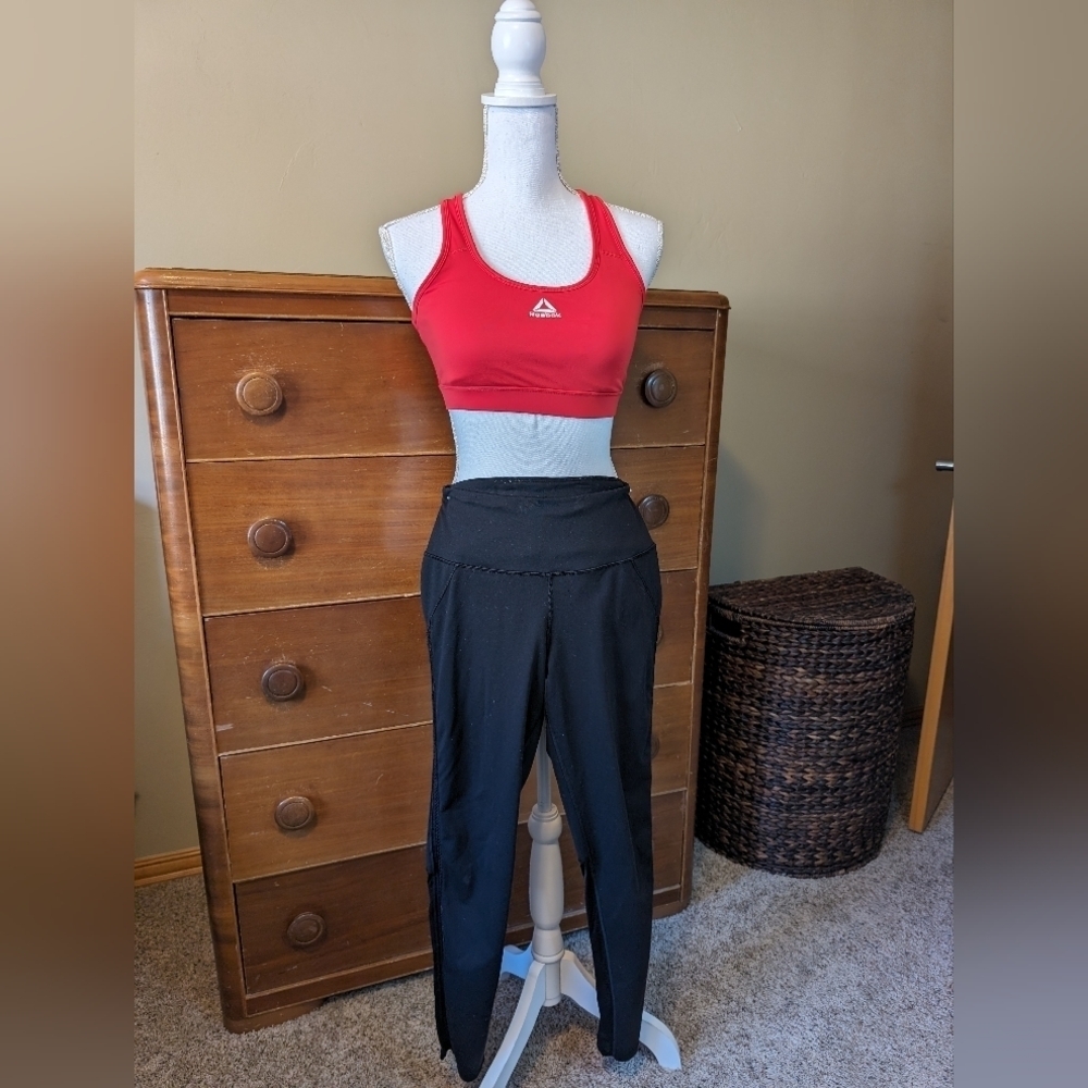 Vs Sport Skinny Black Charcoal Legging Sexy Peekaboo Sides Sz M